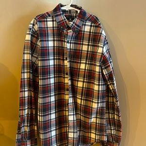 American Eagle, men’s button down plaid shirt, x-small